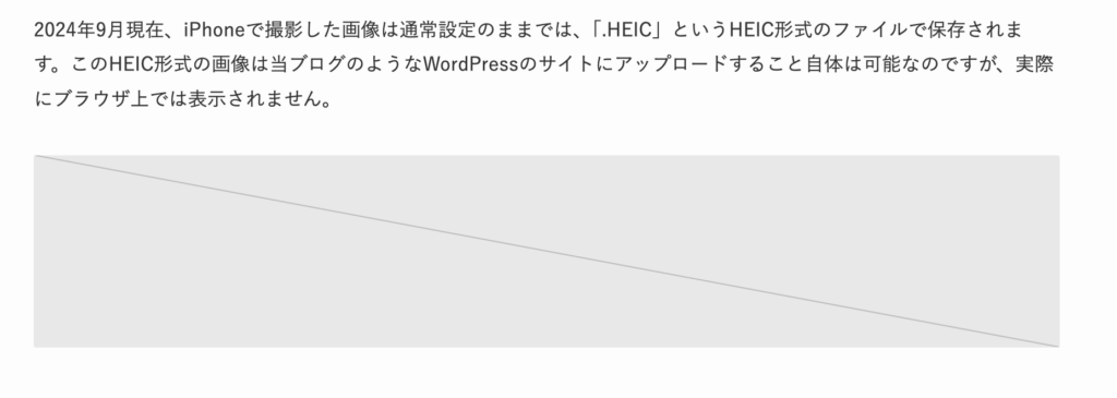 HEIC画像アップロード後イメージ